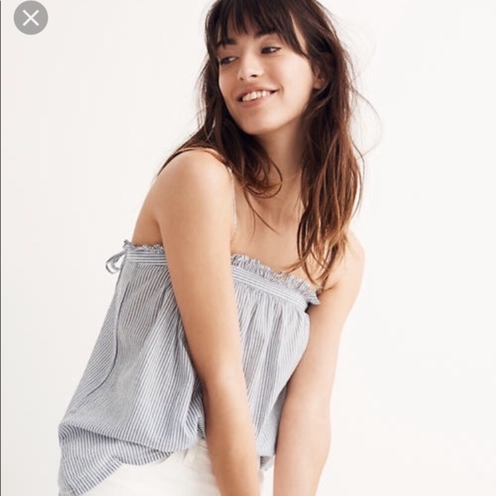 Madewell Striped Blue & White Cami Top